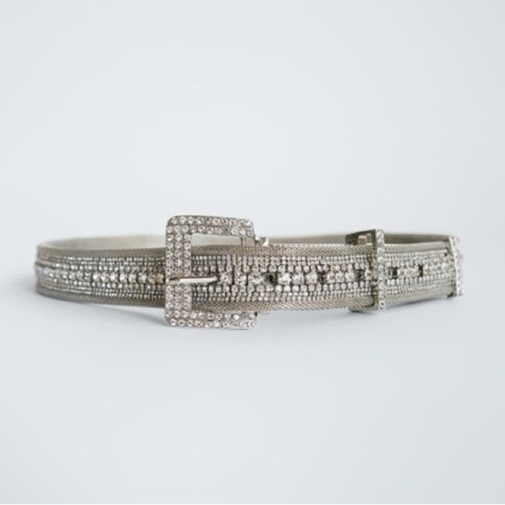 ZARA metallic and brass glass RHINESTONE jewel belt size 85
REF. 4319/206 - Picture 4 of 7